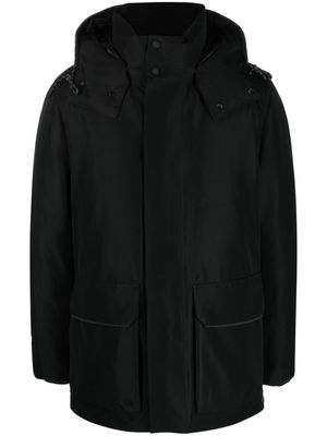 Woolrich concealed-fastening hooded parka - Black