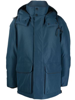 Woolrich concealed-fastening hooded parka - Blue