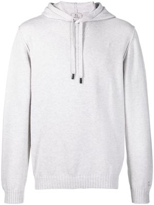 Woolrich drawstring knitted hoodie - Grey