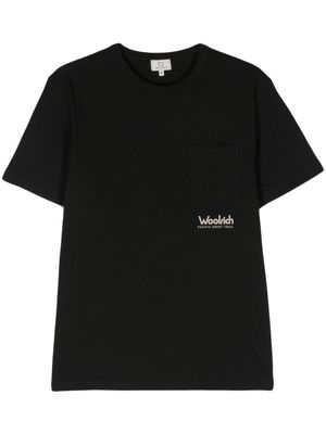 Woolrich embossed-logo cotton T-shirt - Black