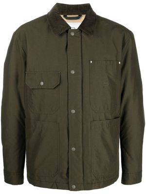 Woolrich embroidered-logo button-fastening jacket - Green