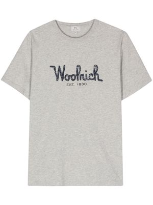 Woolrich embroidered-logo cotton T-shirt - Grey