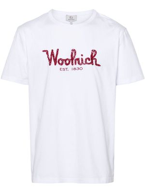 Woolrich embroidered-logo cotton T-shirt - White