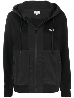 Woolrich embroidered-logo detail hoodie - Black