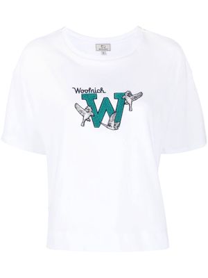 Woolrich embroidered-logo organic cotton T-shirt - White