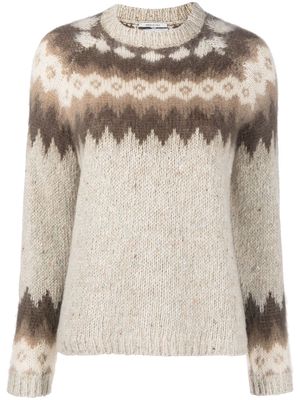Woolrich fair isle-knit crew-neck jumper - Neutrals