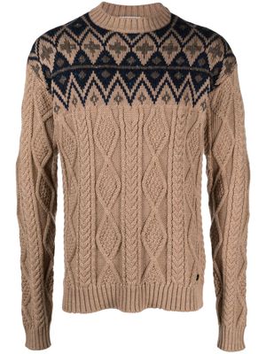 Woolrich fair isle wool blend jumper - Brown