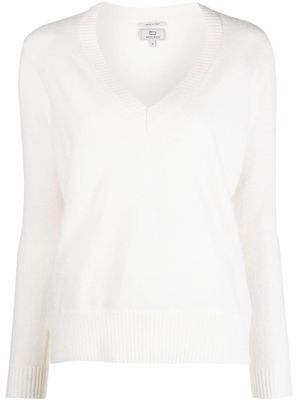 Woolrich fine-knit V-neck jumper - White