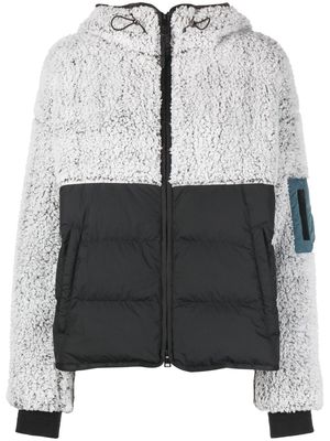 Woolrich fleece-panelled jacket - Black