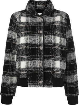 Woolrich Gentry check-print bomber jacket - Black