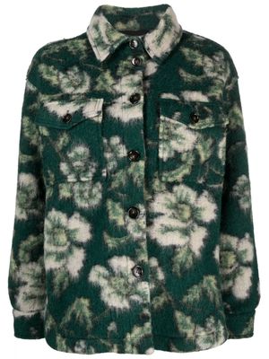 Woolrich Gentry floral-print shirt jacket - Green