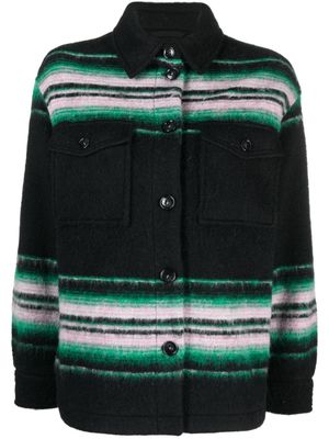 Woolrich Gentry striped shirt jacket - Black