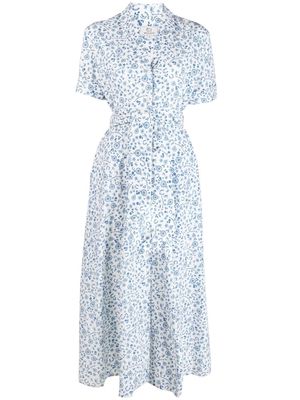 Woolrich graphic-print cotton midi dress - White