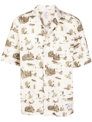 Woolrich graphic-print cotton shirt - Neutrals