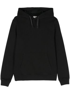 Woolrich graphic-stamp cotton hoodie - Black