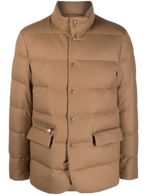 Woolrich high-neck snap-fastening padded jacket - Brown