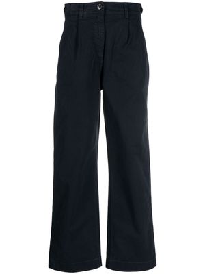 Woolrich high-waist cotton flared trousers - Blue