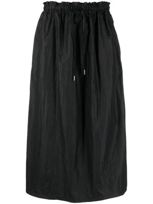 Woolrich high-waisted track midi skirt - Black