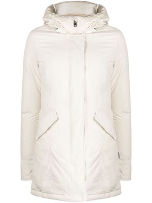 Woolrich hooded duck feather coat - White
