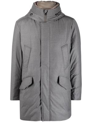 Woolrich hooded high-neck parka - Grey