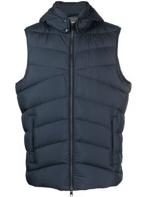 Woolrich hooded padded zip-up gilet - Blue