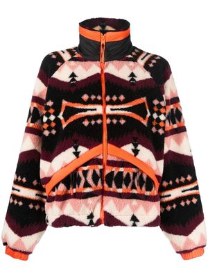 Woolrich jacquard sherpa fleece jacket - Black
