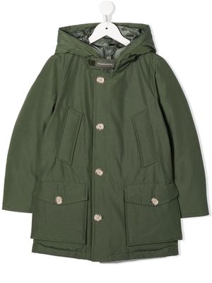 Woolrich Kids Arctic logo-embroidered padded parka - Green