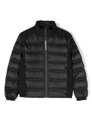 Woolrich Kids Bering panelled padded jacket - Black