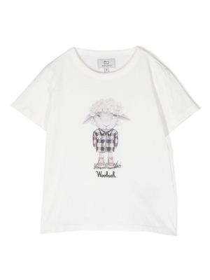 Woolrich Kids cartoon-print T-shirt - White