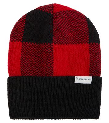 Woolrich Kids Checked beanie