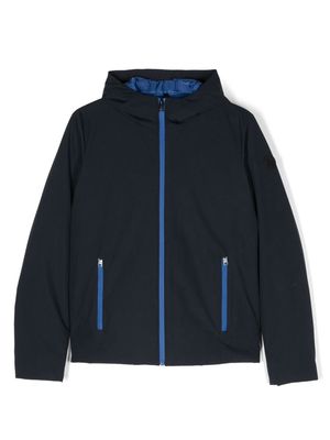 Woolrich Kids contrast-trim zip-up jacket - Blue