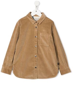 Woolrich Kids corduroy stretch-cotton overshirt - Brown
