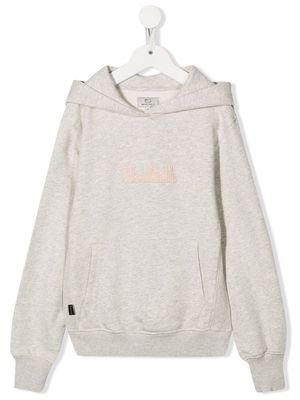 Woolrich Kids embroidered logo hoodie - Grey