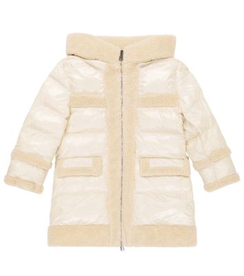 Woolrich Kids Faux shearling-trimmed puffer coat