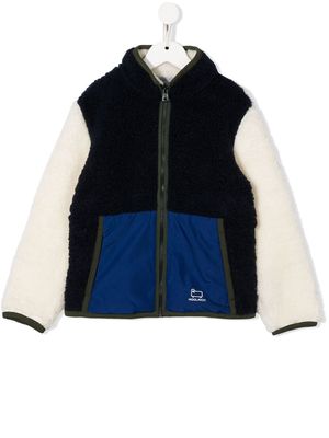 Woolrich Kids fleece track jacket - Blue