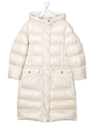 Woolrich Kids glossy quilted down parka - Neutrals
