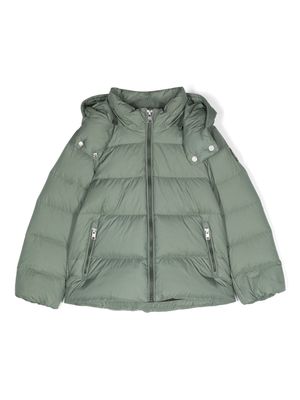 Woolrich Kids hooded puffer jacket - Green