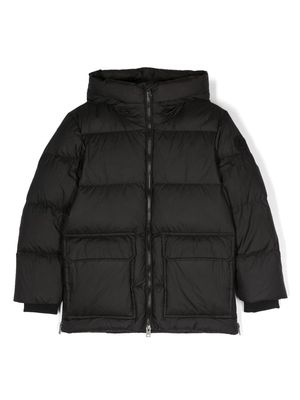 Woolrich Kids hooded zip-up padded jacket - Black