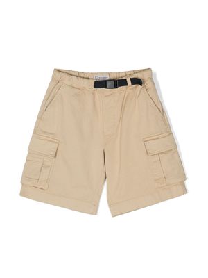 Woolrich Kids logo-detail cotton shorts - Neutrals