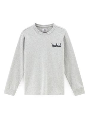 Woolrich Kids logo-print cotton T-shirt - Grey