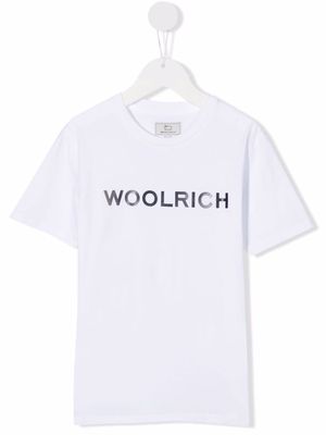 Woolrich Kids logo-print organic cotton T-shirt - White