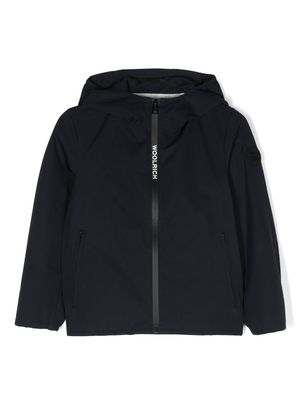 Woolrich Kids logo-print zip-up hooded jacket - Blue