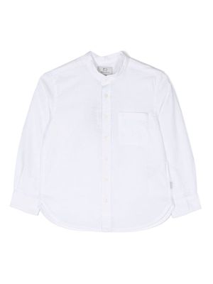 Woolrich Kids long-sleeve cotton-blend shirt - White