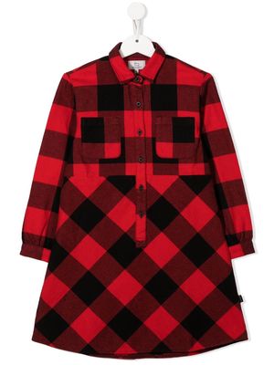 Woolrich Kids organic-cotton check dress - Red