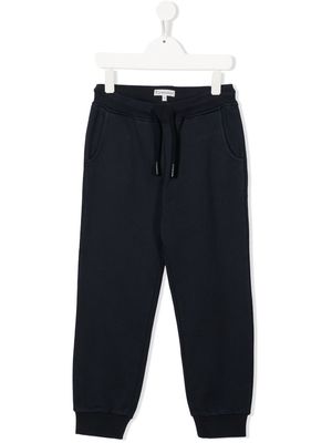 Woolrich Kids organic embroidered track pants - Blue