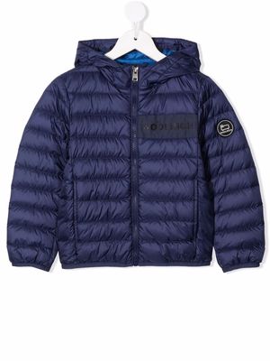 Woolrich Kids padded down hooded jacket - Blue