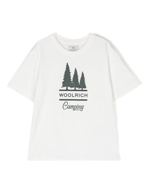 Woolrich Kids Road Trip logo-printed t-shirt - White