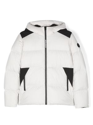 Woolrich Kids Sierra hooded puffer jacket - Neutrals