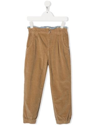 Woolrich Kids stretch-cotton trousers - Brown