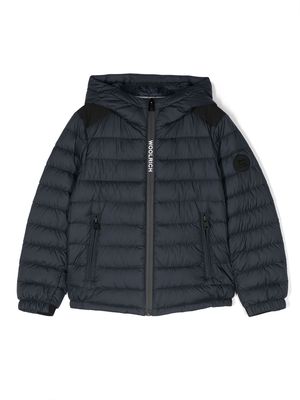 Woolrich Kids Sundance water-repellent padded hooded jacket - Blue